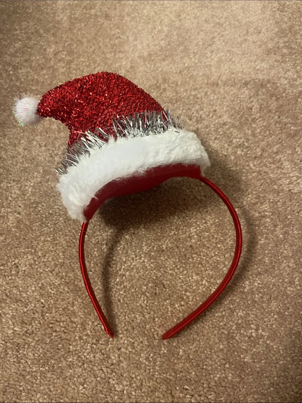 Red Christmas Santa Hat Headband for Kids